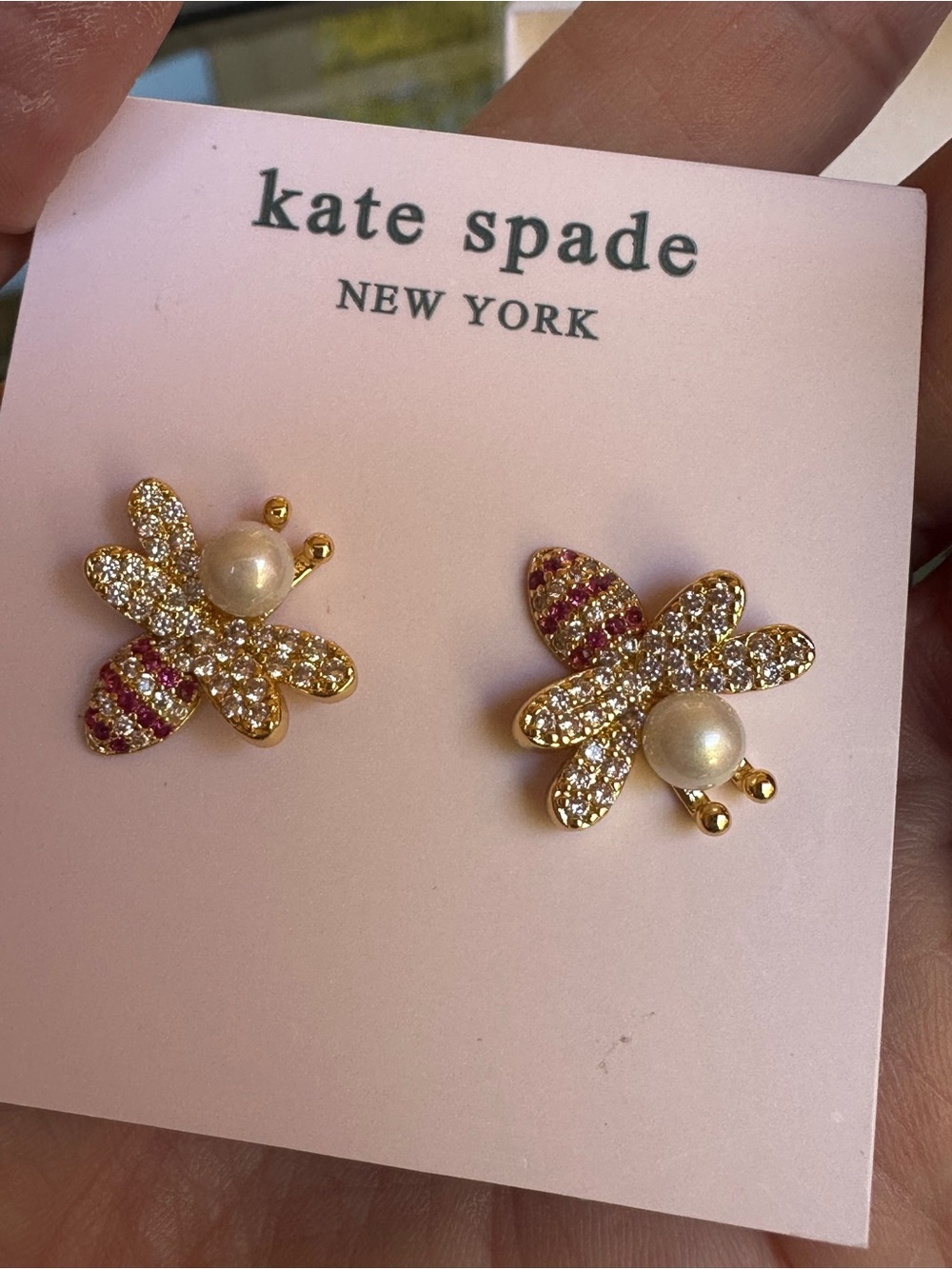 Kate Spade Summer Daze Bee Stud Earrings NWT